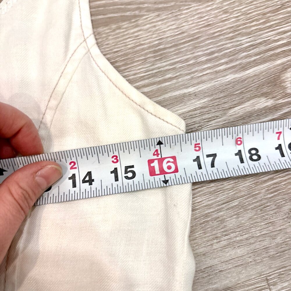 LeComte White 100% Linen Mid Length Dress sz 6 - Picture 8 of 10